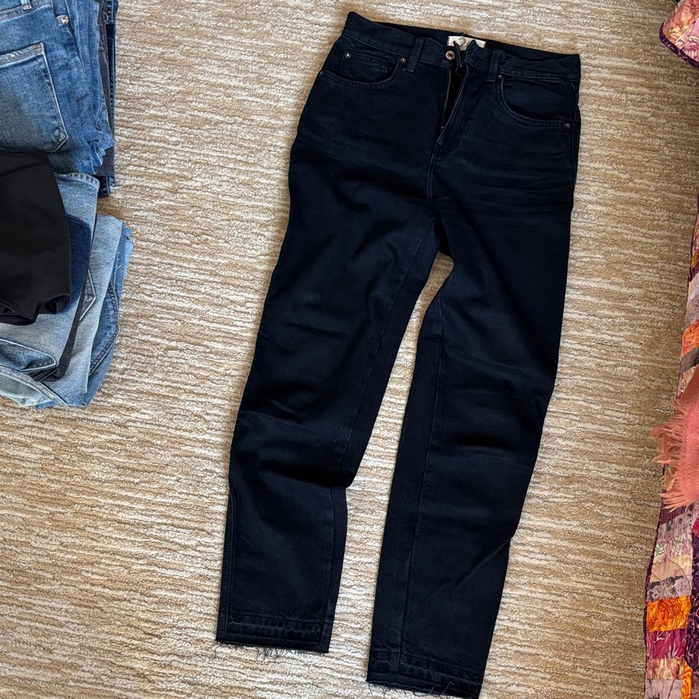 We The Free black ankle, relaxed jeans